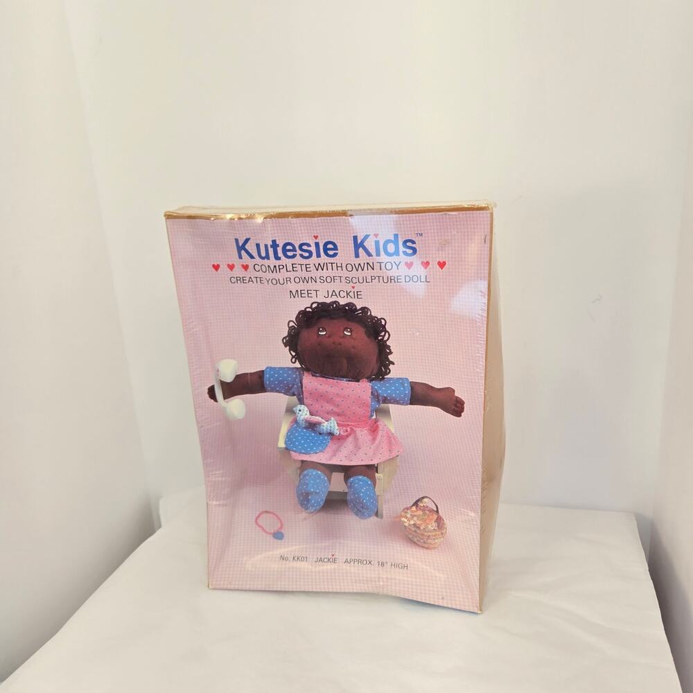 1984 Kutesie Kids "Jackie" soft sculpture girl doll kit.